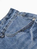 Blue Straight-leg Center-crease Jeans