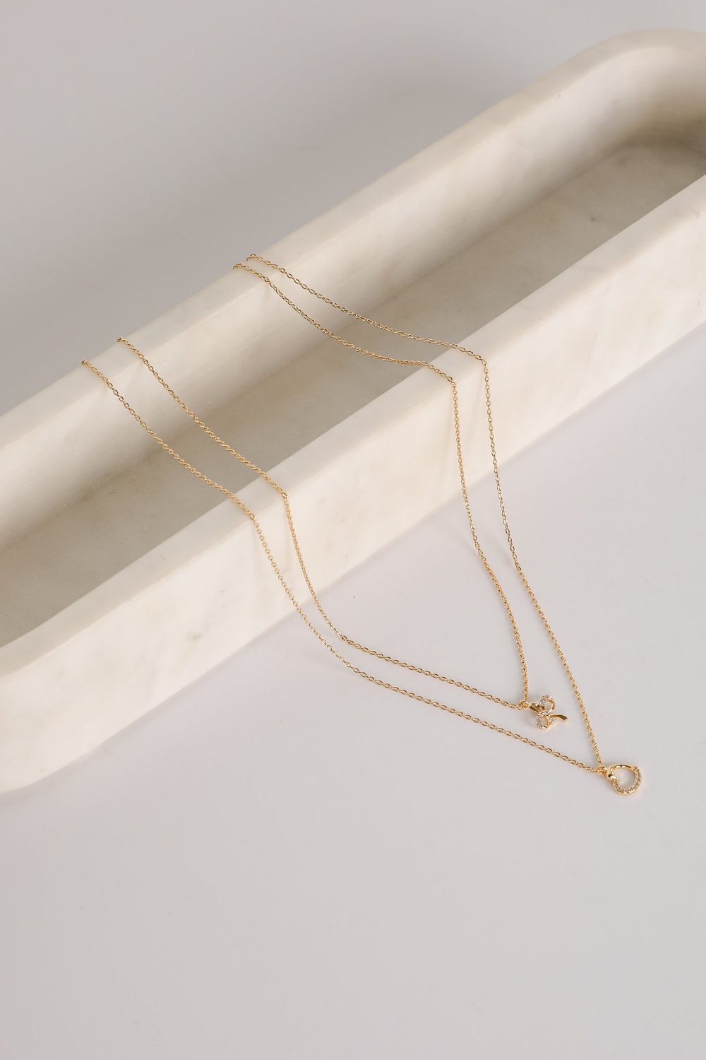 Monica Gold Heart Charm Layered Necklace - Image 7