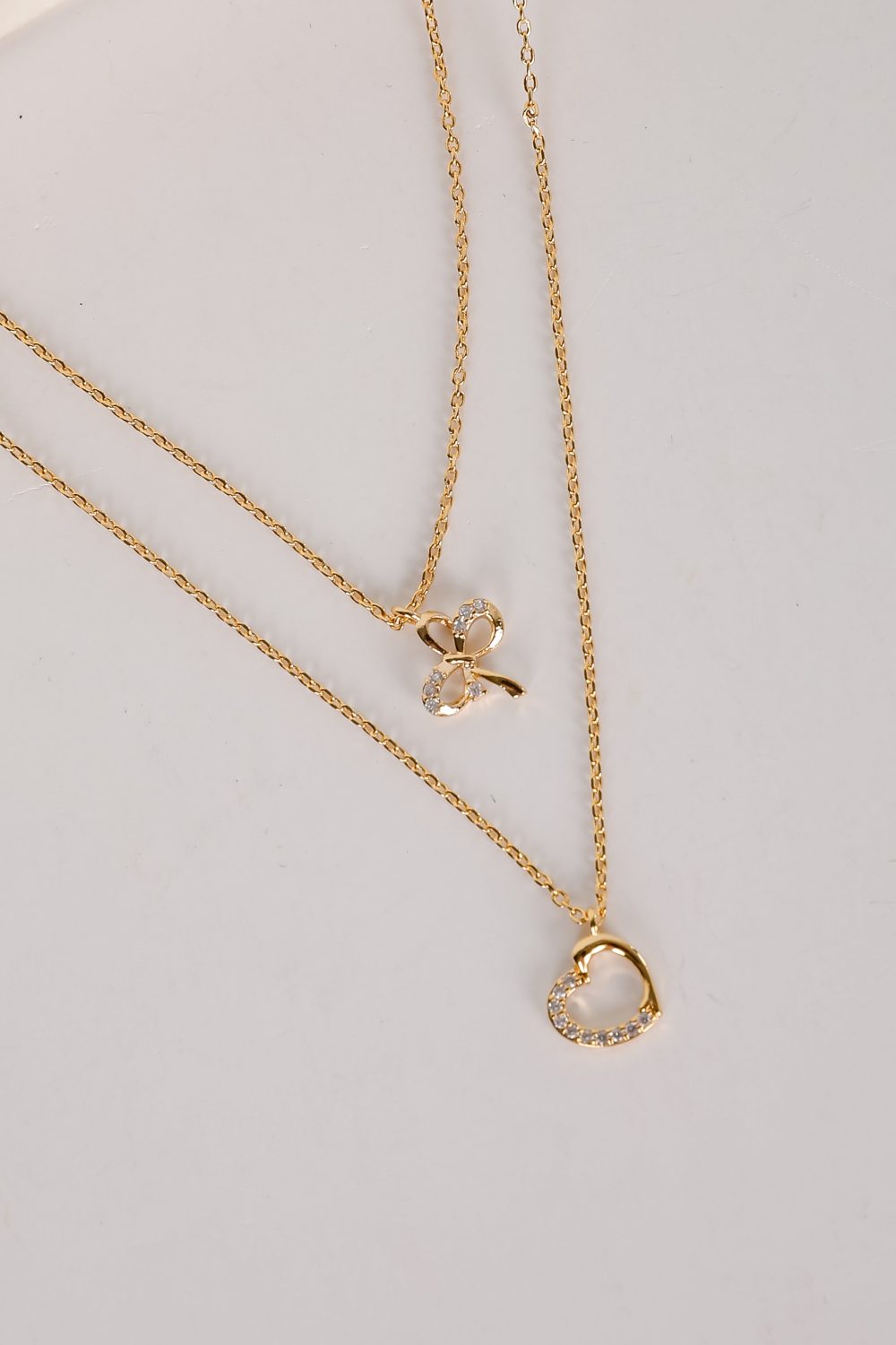Monica Gold Heart Charm Layered Necklace - Image 6