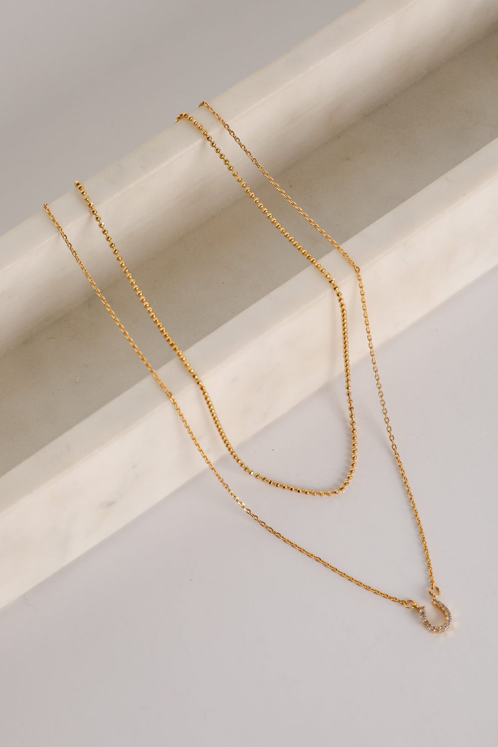 Gabby Gold Horseshoe Charm Necklace - Image 4