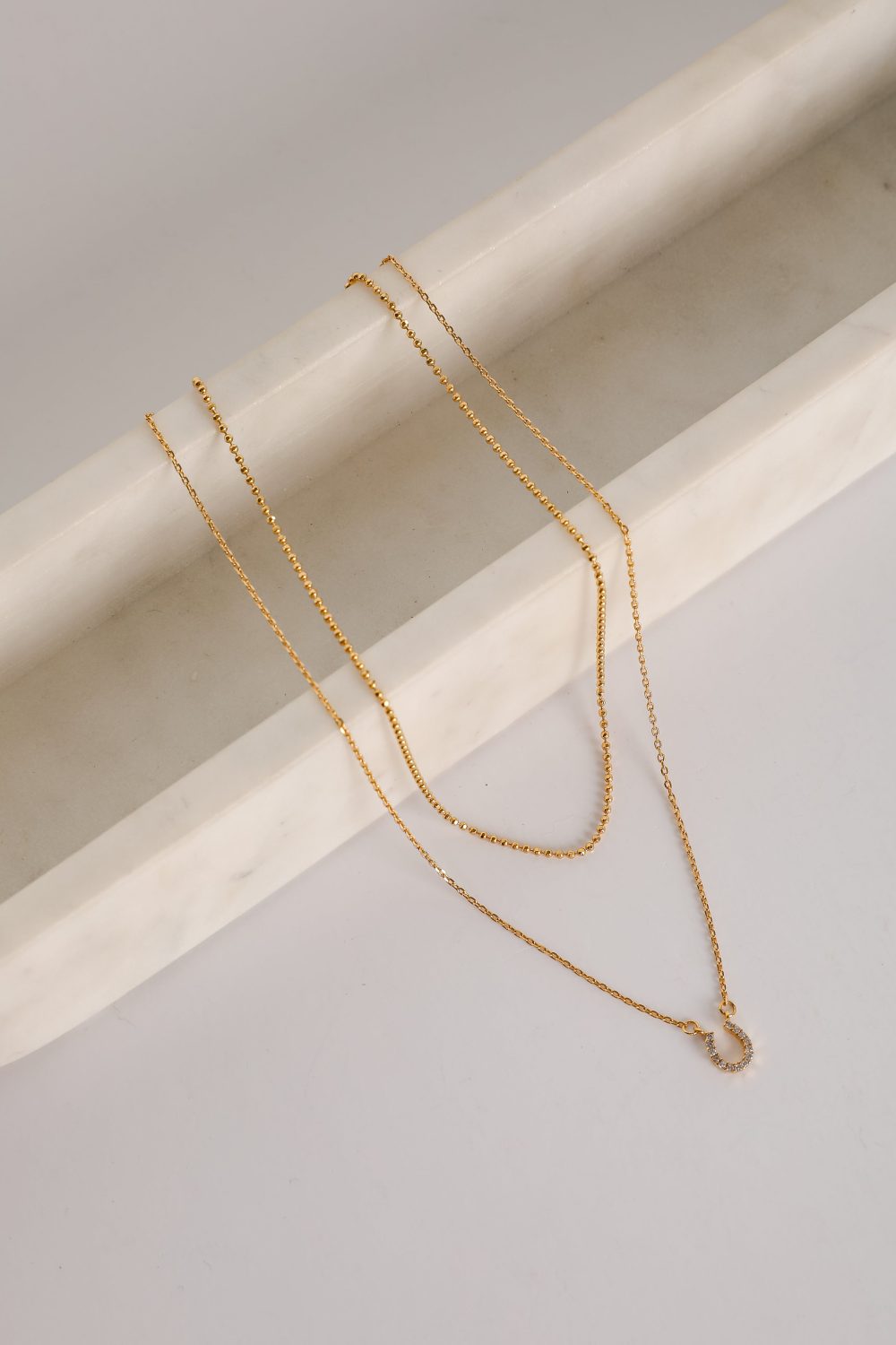 Gabby Gold Horseshoe Charm Necklace - Image 5