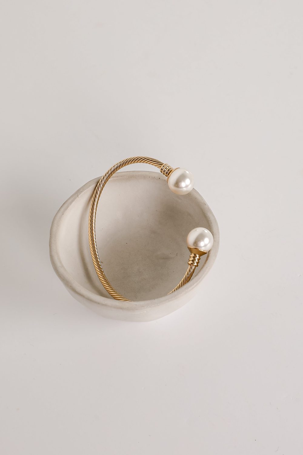 Serena Gold Pearl Cuff Bracelet - Image 5