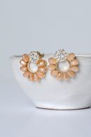 Audrey Gold Gemstone Circle Earrings
