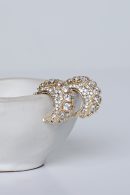 Maria Gold Rhinestone Hoop Earrings