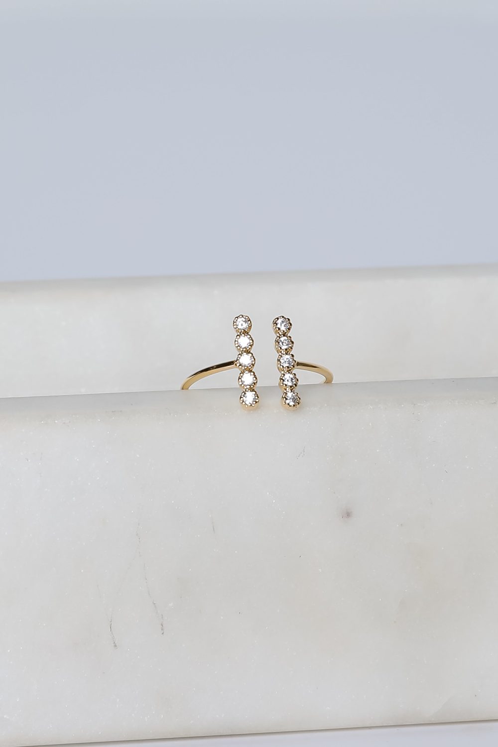 Aria Gold Rhinestone Ring - Image 3