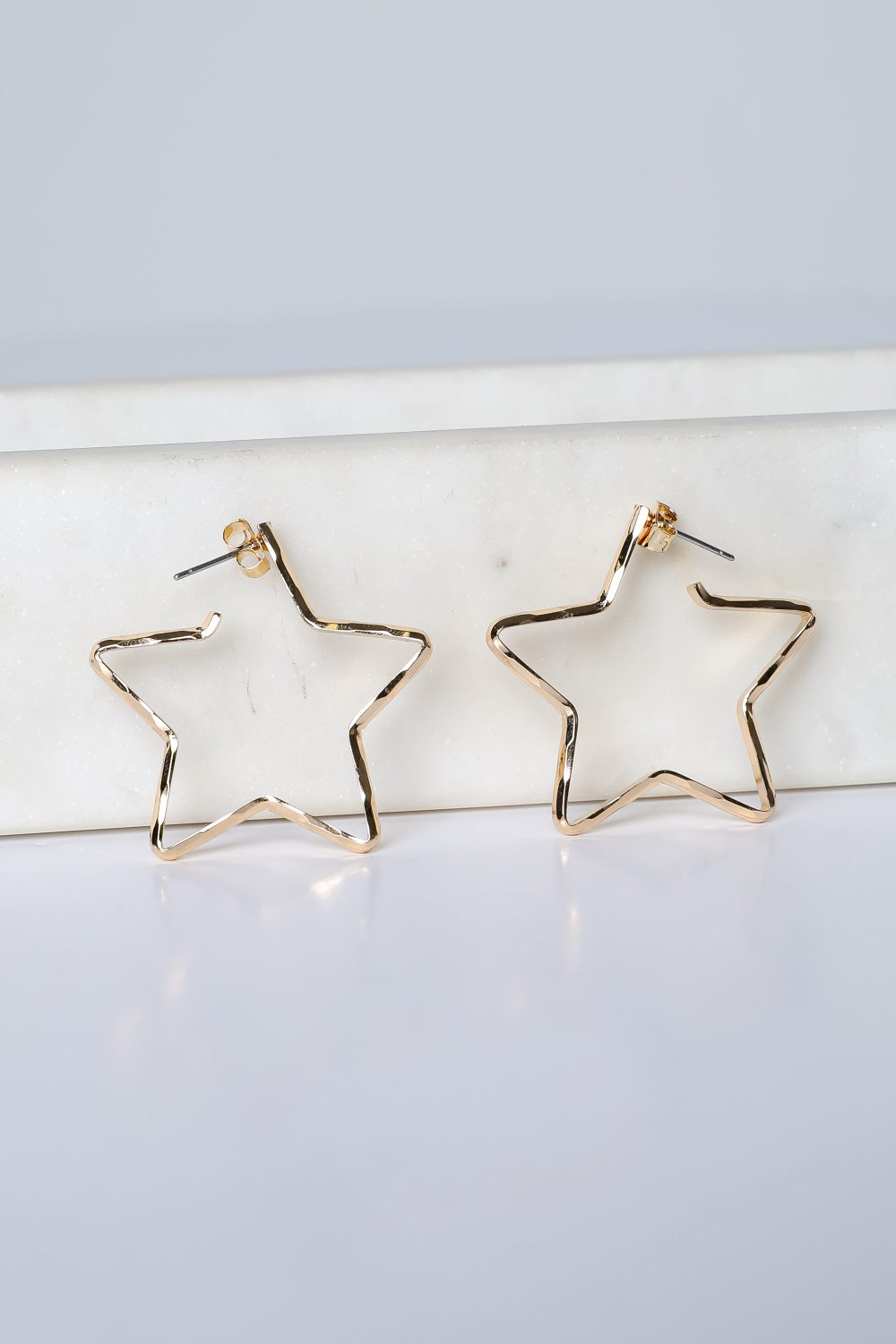 Missy Gold Star Hoop Earrings - Image 2