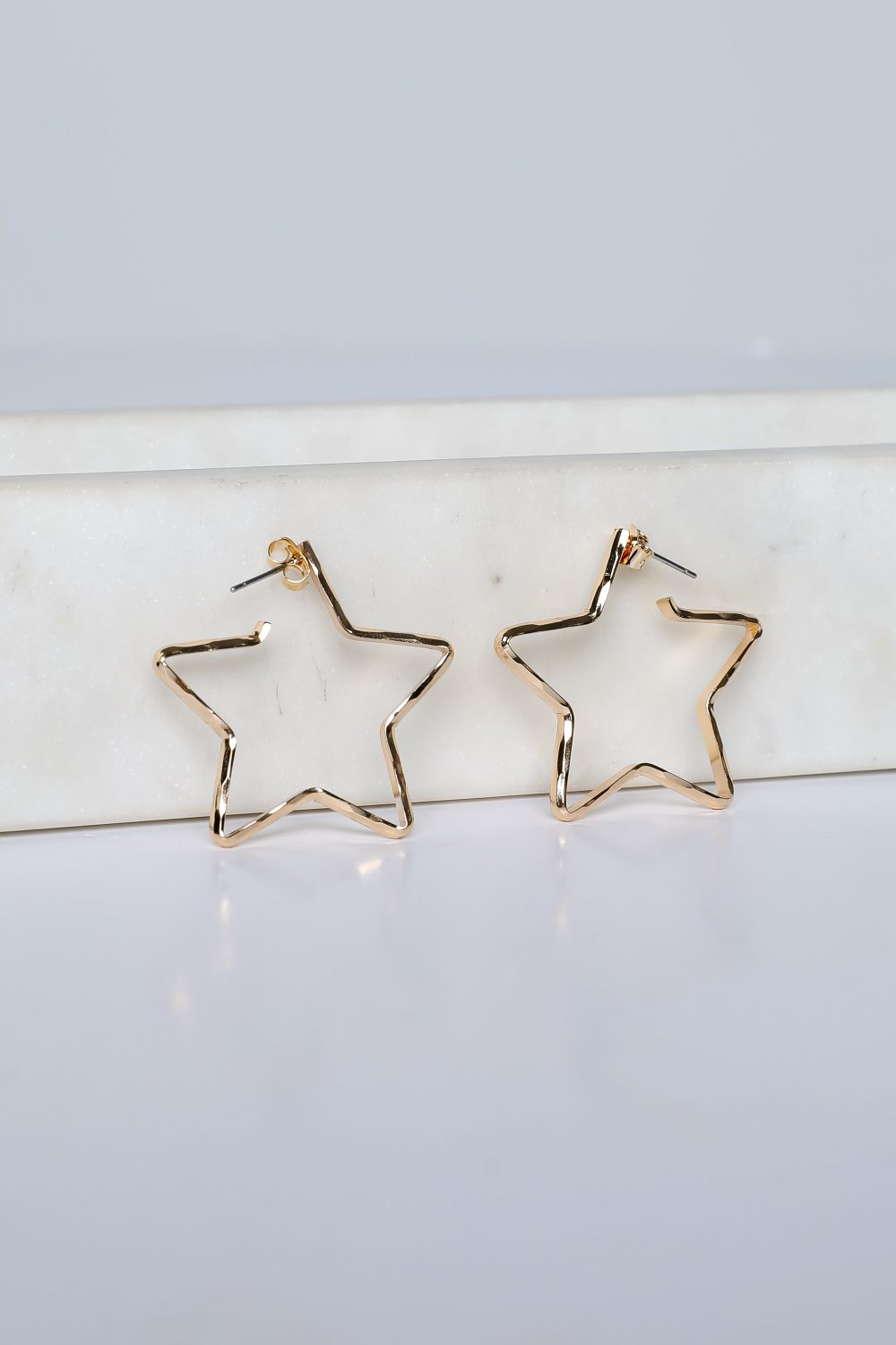Missy Gold Star Hoop Earrings - Image 3