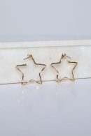 Missy Gold Star Hoop Earrings