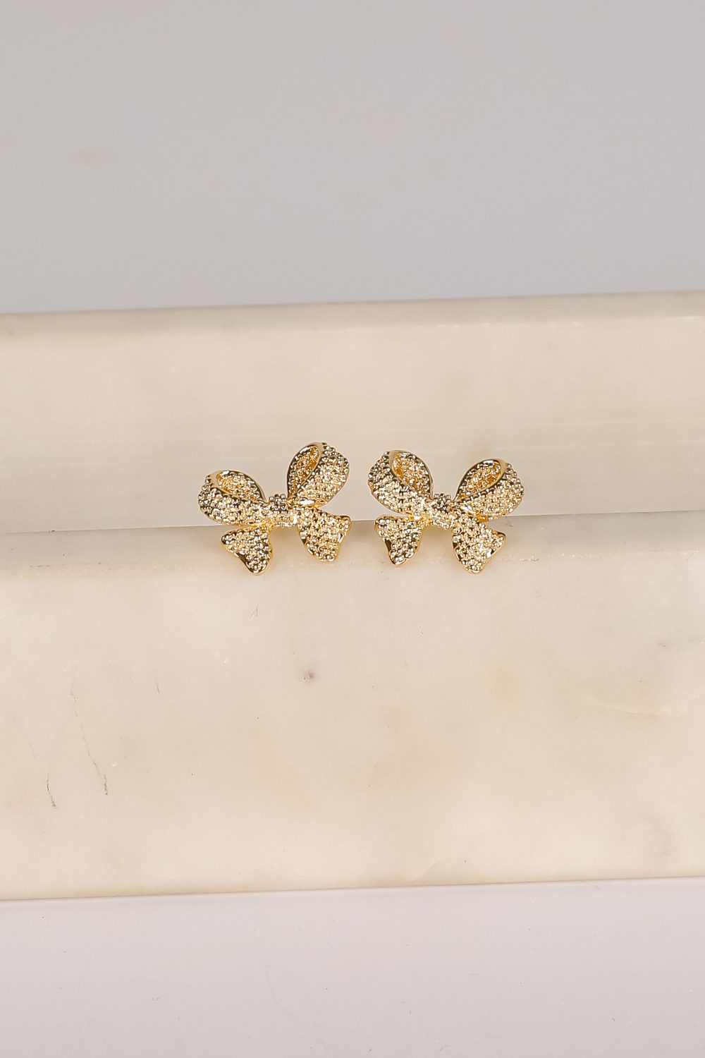 Mckenna Gold Bow Earrings - Image 4