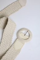 Keep It Together Ivory Straw Belt