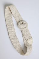 Keep It Together Ivory Straw Belt