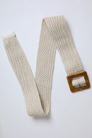 Catch My Drift White Straw Belt