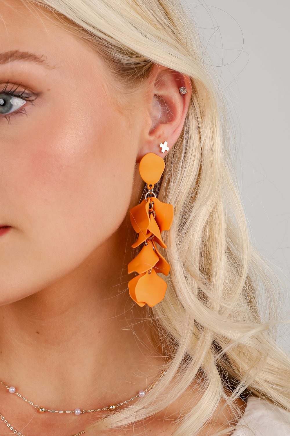 Dorothy Orange Statement Earrings - Image 4