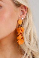 Dorothy Orange Statement Earrings