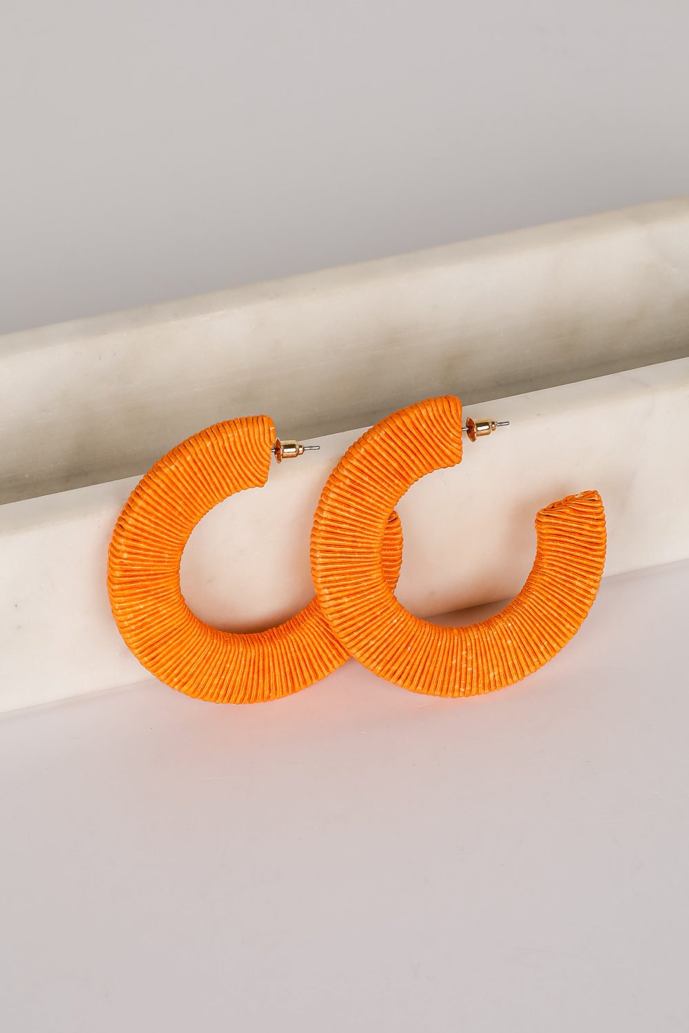 Alicia Orange Hoop Earrings - Image 5