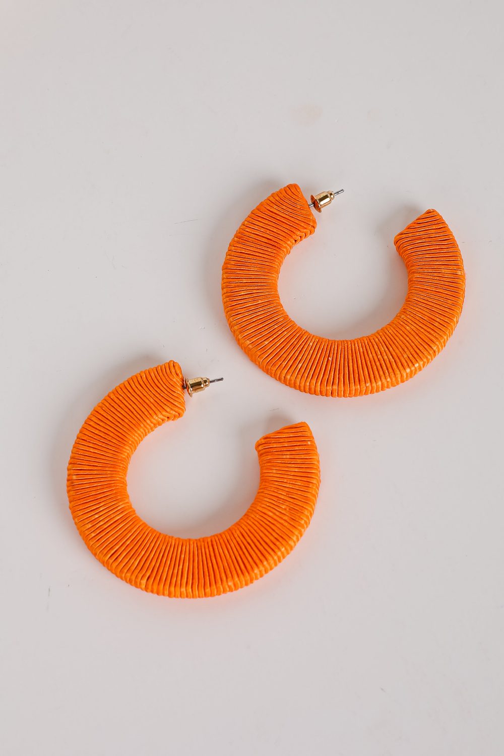 Alicia Orange Hoop Earrings - Image 3